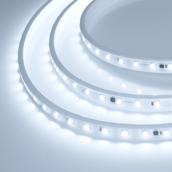 Светодиодная влагозащищенная лента Arlight 8W/m 54LED/m 5060SMD холодный белый 10M 029403(2)