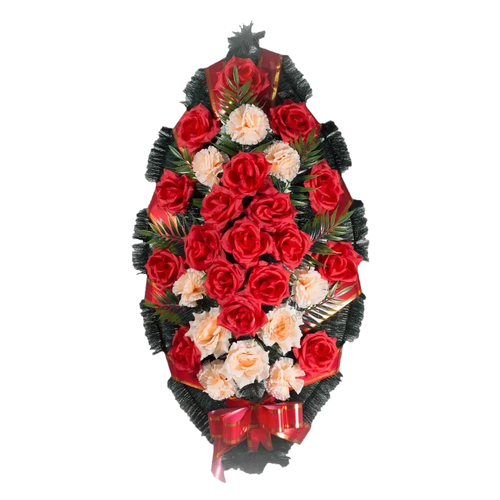 Ритуальный венок из искусственных цветов «Классика №51» (110 см)