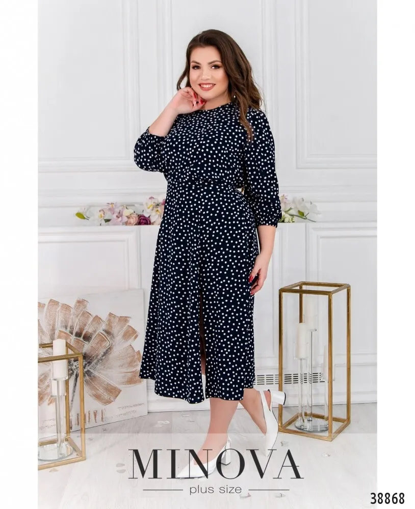 Платье 3142-В-темно-синий Minova