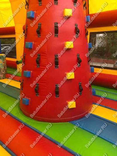 Надувной батут "Страна Сафария" с крышей и пневмопушками