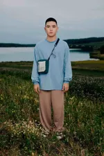 Лонгслив Called a Garment Essential пыльный деним