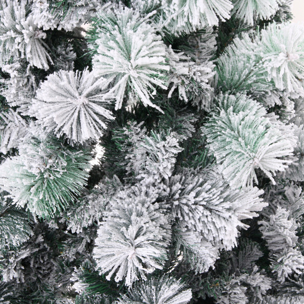 Елка «Зимняя метель» 210 см, ПВХ+леска с белым напылением (970 веток)