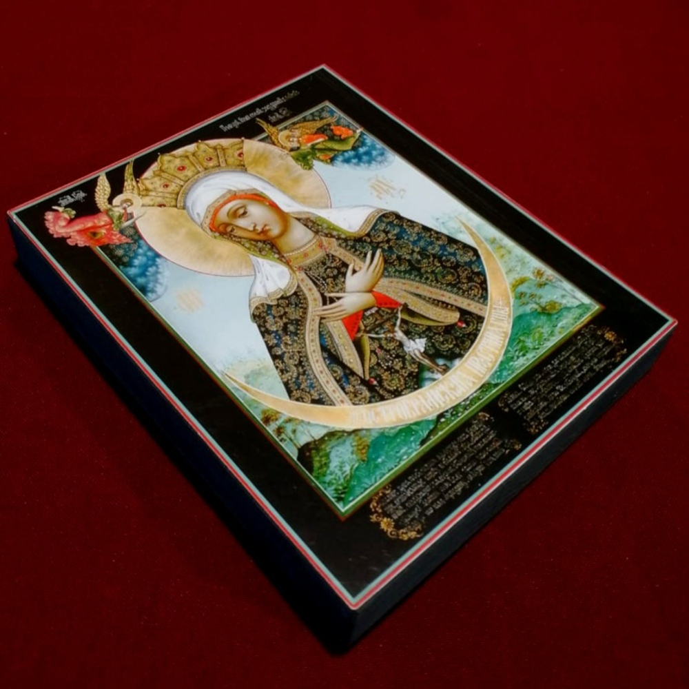 Икона Божией Матери Остробрамская на дереве на левкасе мастерская Иконный Дом