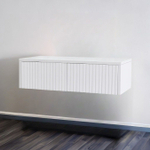 Дизайнерский туалетный столик подвесной, консольный столик белый с 2-мя выдвижными ящиками