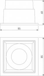 Встраиваемый светильник Elektrostandard Quadro a063676