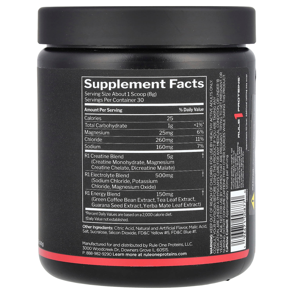 Rule One Proteins, Charged Creatine, кислая конфета, 240 г (8,47 унции)