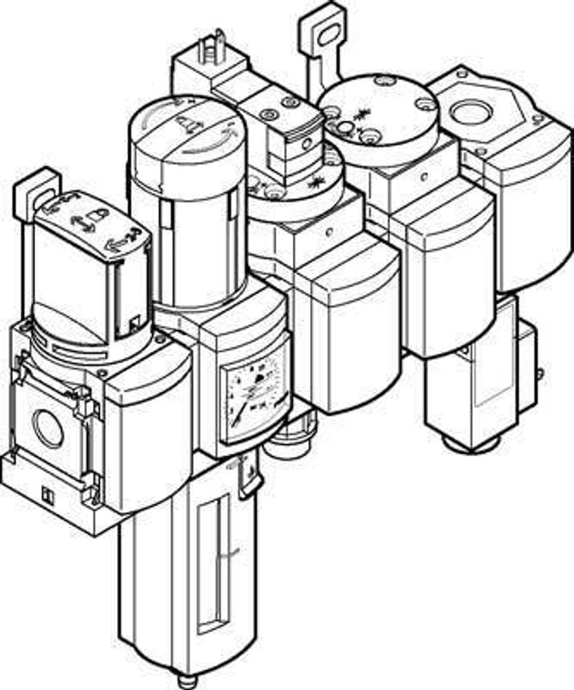 MSB6-1/2:C3J2D1A1F3-WP Блок подготовки воздуха, комбинация