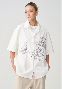 Рубашка HARSHandCRUEL "Abstract Flowers" Short Sleeve Shirt