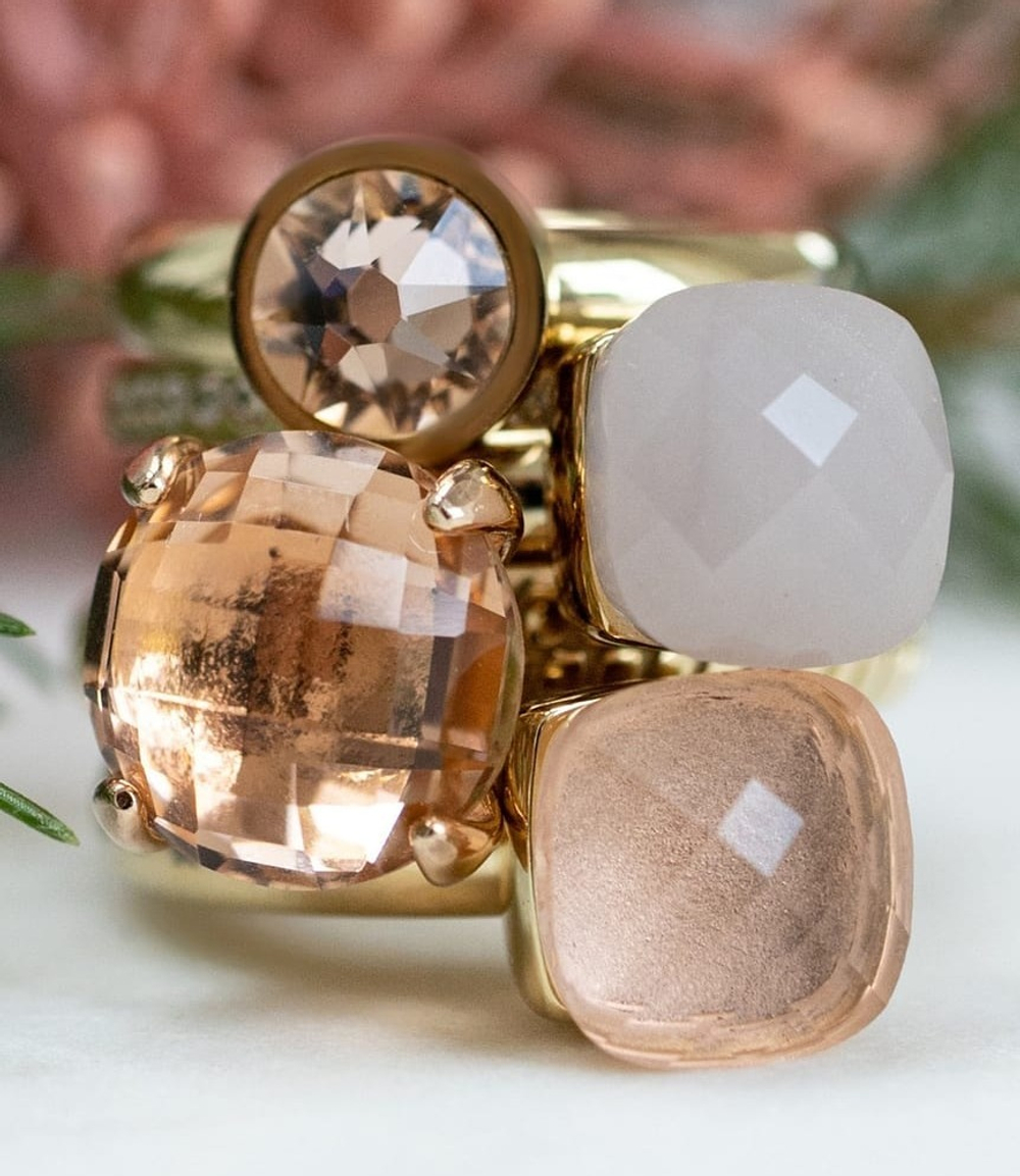 Кольцо Qudo FIRENZE 18.5 (G) Light Peach 107001/40-4205 18.5 размер 18,5