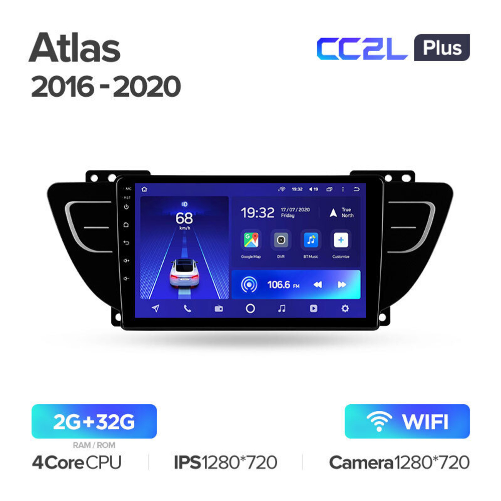 Teyes CC2L Plus 9" для Geely Atlas 2016-2020