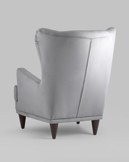 Кресло Скотт велюр серый