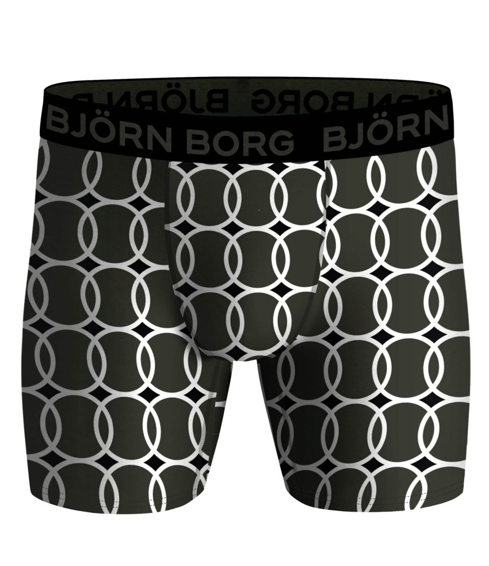 Мужские спортивные боксеры Björn Borg Performance Boxer 2P - green/print