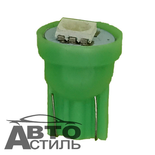 Светодиод 12V T10  1SMD 5050 Green W2,1x9,5D (без цок) зеленый
