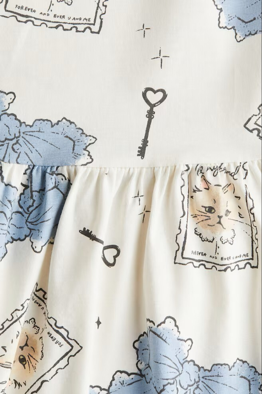 H&M Платье с принтом, белый