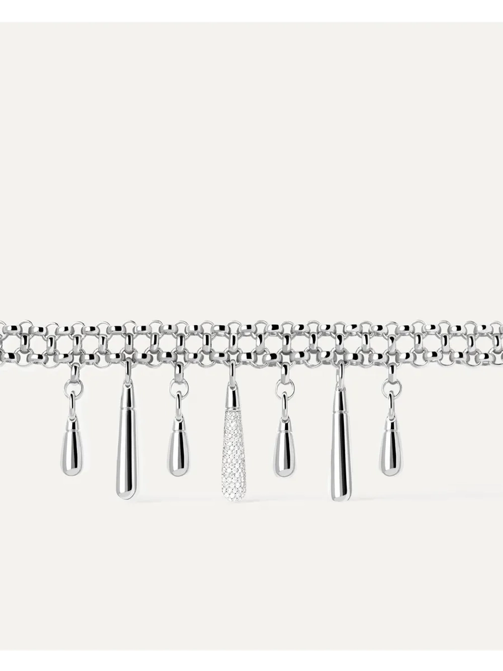 Колье Jelly Choker Серебро 925 пробы покрытое родием