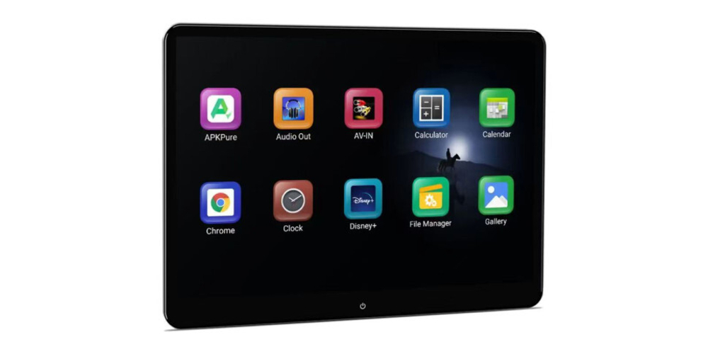 Навесной монитор на подголовник - ERGO ER1460AN с сенсорным экраном 14" (2K 2560x1440, Android, 8+128Gb, дублирование) черный