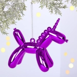 Ёлочная игрушка «Воздушный единорожек» 11*5*9 см, Фиолетовый