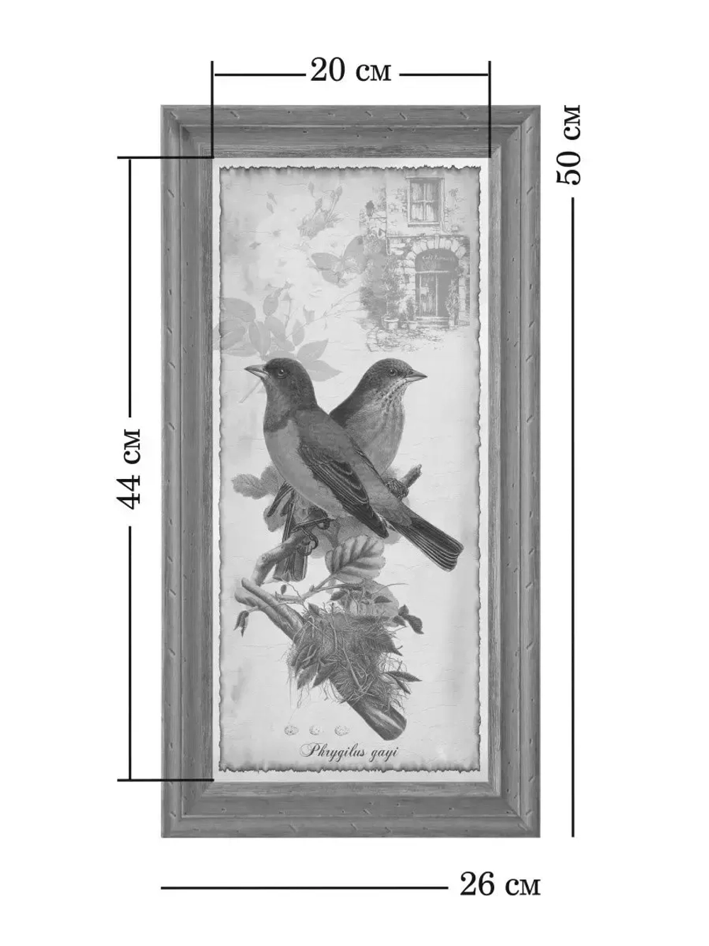 Картина стену интерьерная на холсте 26*50 см