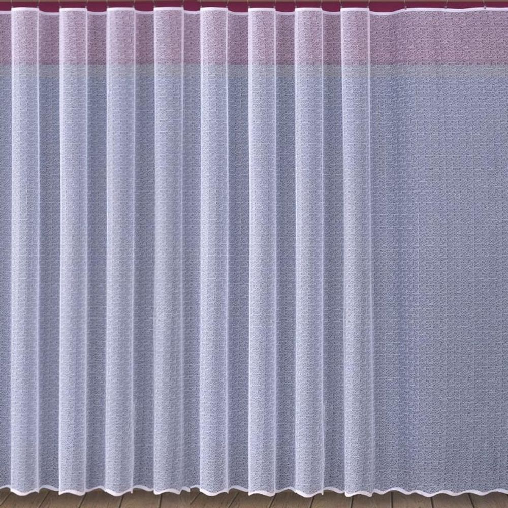 Занавеска "Ф. 768020" на шторной ленте, цвет белый, Польша.