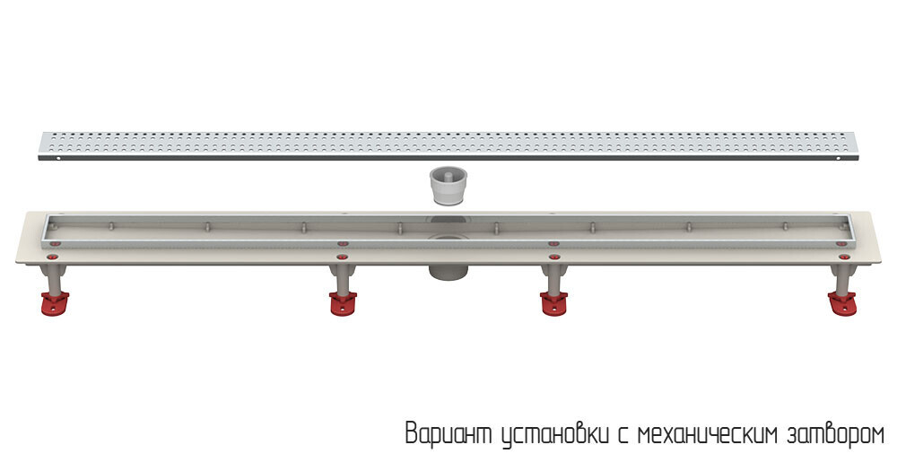 Душевой лоток с решеткой