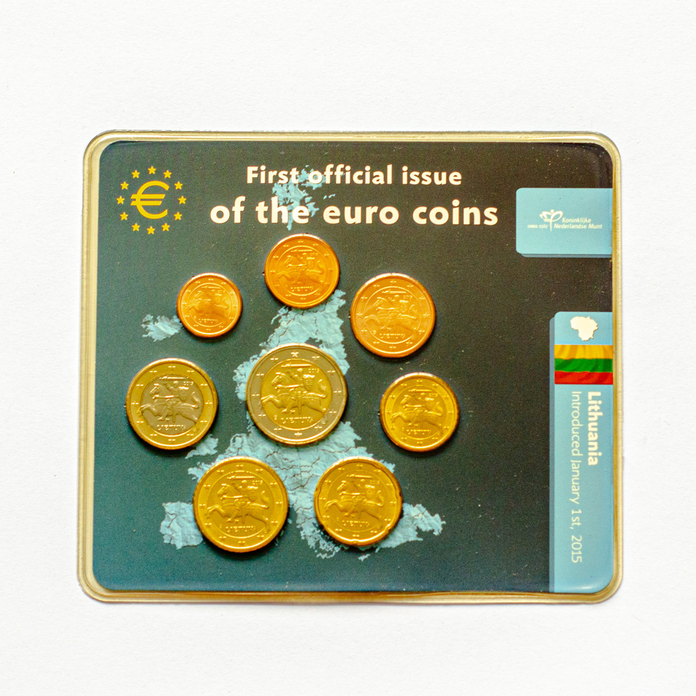 Lithuania 2015 Year Set: First Official Issue of the Euro Coins