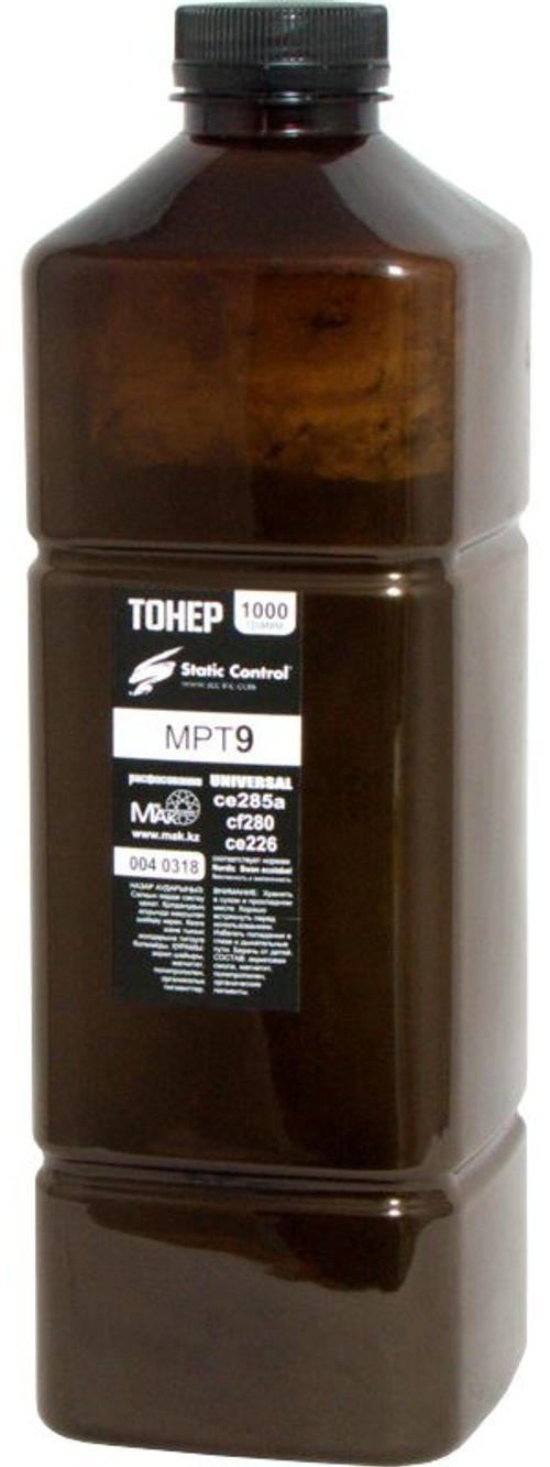 Тонер Static Control MPT9.1kg (0040318) черный