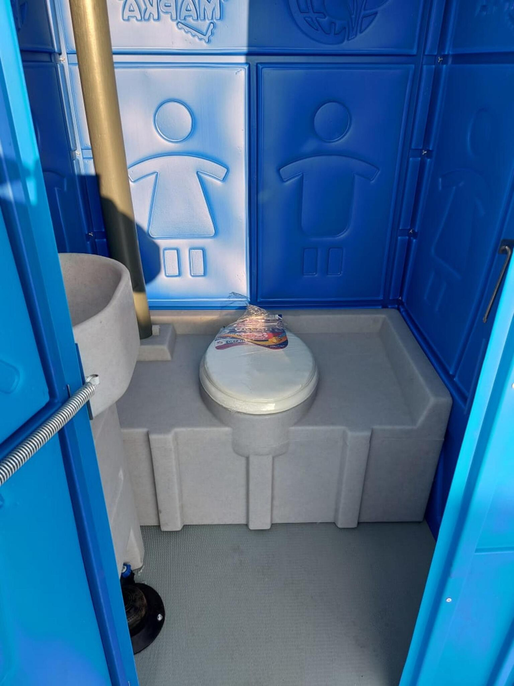 Туалетная Кабина  «Стандарт Кк Люкс» в сборе Экомарка  деревянный поддон T-20 (1200x1100x2200см;70кг;красный кирпичный) - арт.561423