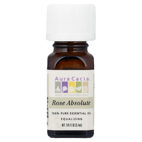 Aura Cacia, 100 % чистое эфирное масло, розовый абсолют, 3,7 мл (0,125 жидкой унции)