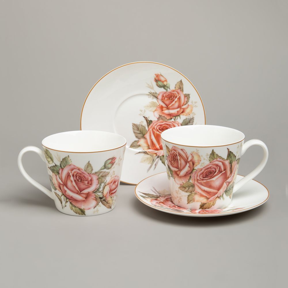 ЧАЙНЫЙ НАБОР LEFARD "КОРЕЙСКАЯ РОЗА" НА 2 ПЕР. 4 ПР. 300 МЛ (КОР=24НАБ.)