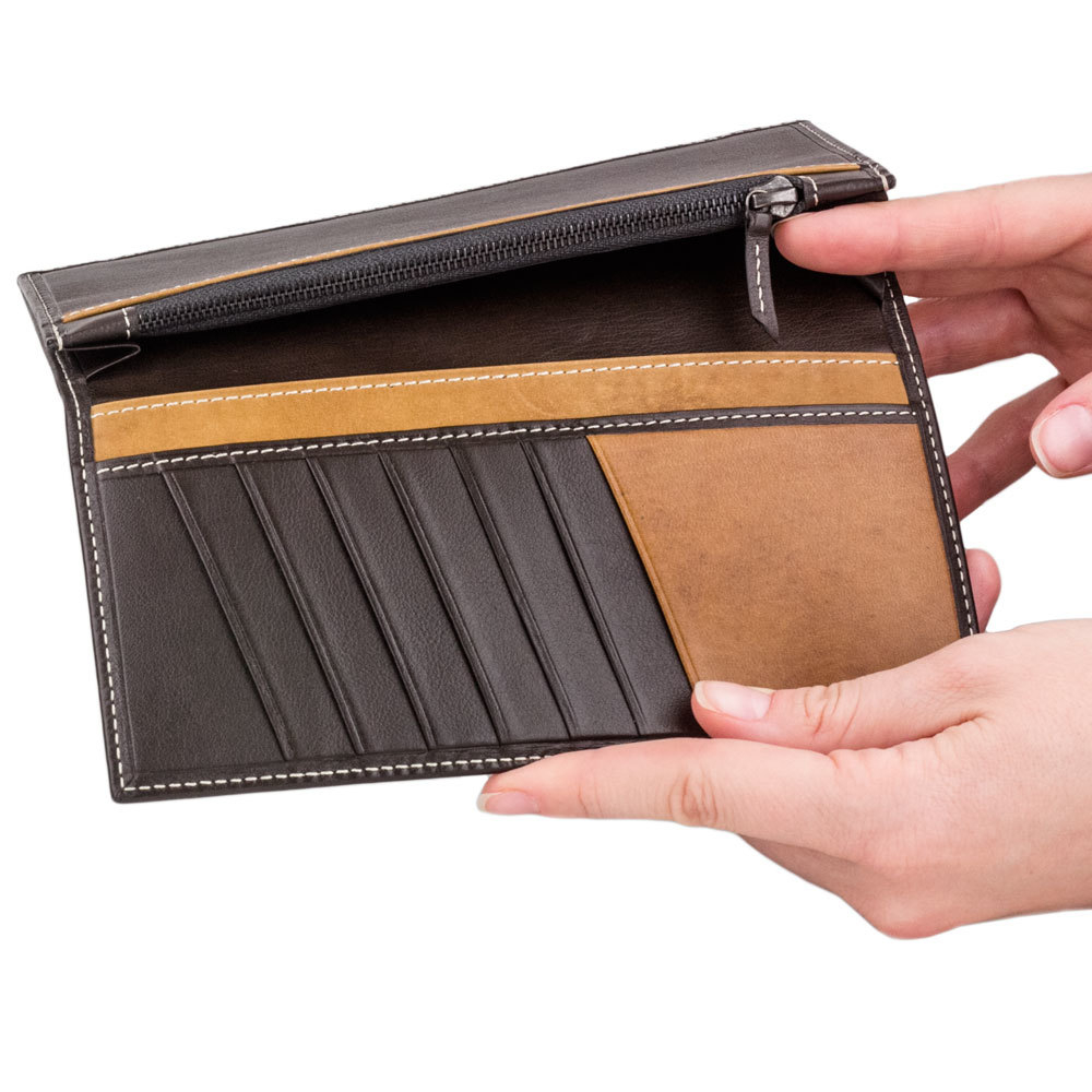 Кошелек Eclair из кожи теленка, темно-коричневого цвета