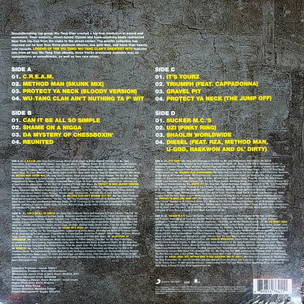 Wu-Tang Clan – Legend Of The Wu-Tang: Wu-Tang Clan's Greatest Hits (Европа 2017г.)