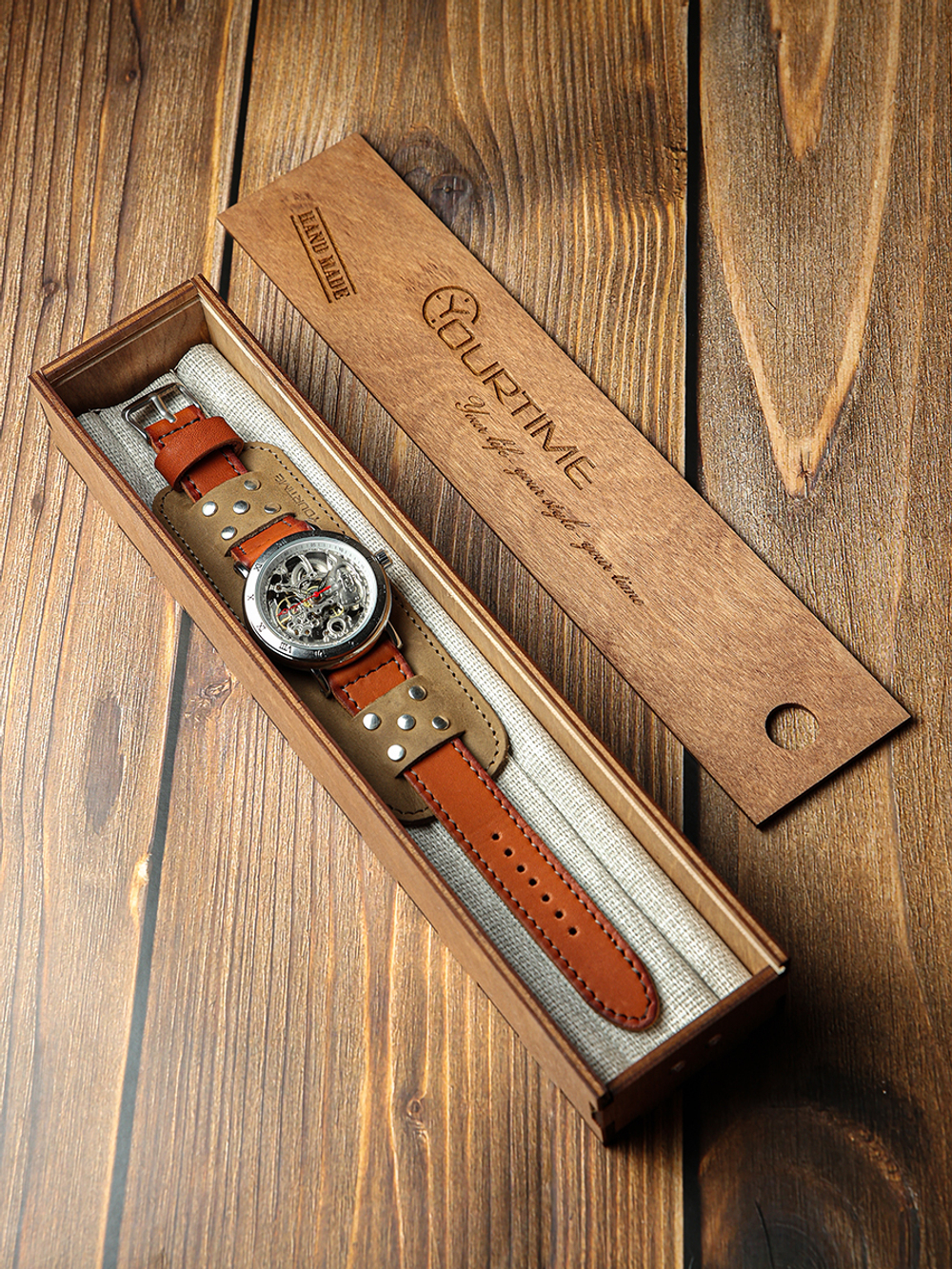 Часы скелетоны мужские механические Indiana YOURTIME