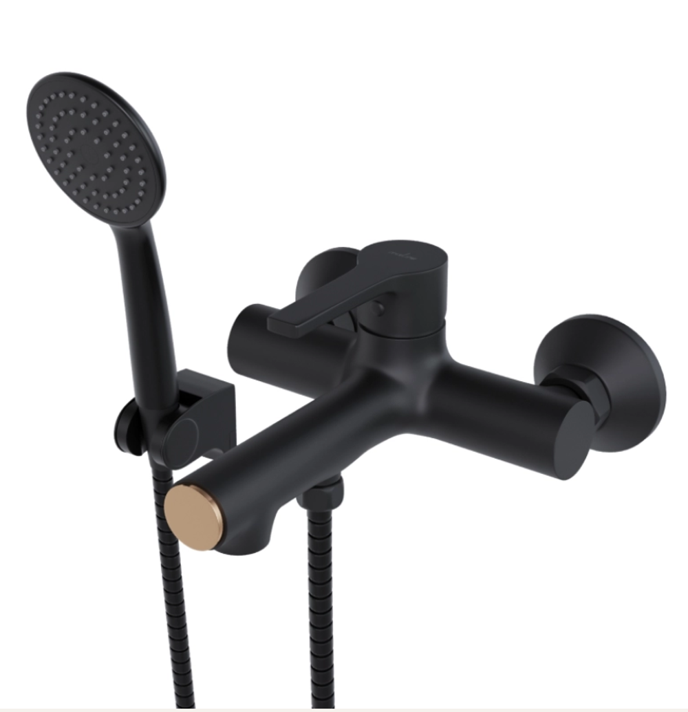 Смеситель для ванны 35k MIXLINE ML23-01 "Round Black"