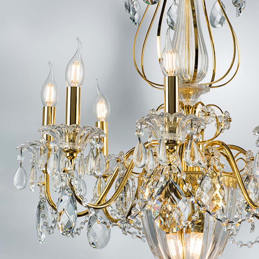 790112 Люстра SCHON 11х60W E14 ЗОЛОТО