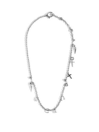 Колье "Piercing cross" Silver