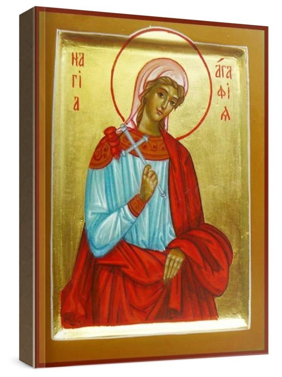 Агафия Панормская (рукописная икона)