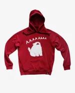 Худи Кот ААААААА Бордовый