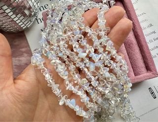 Нить бусины из опалита 5-12мм (галька)