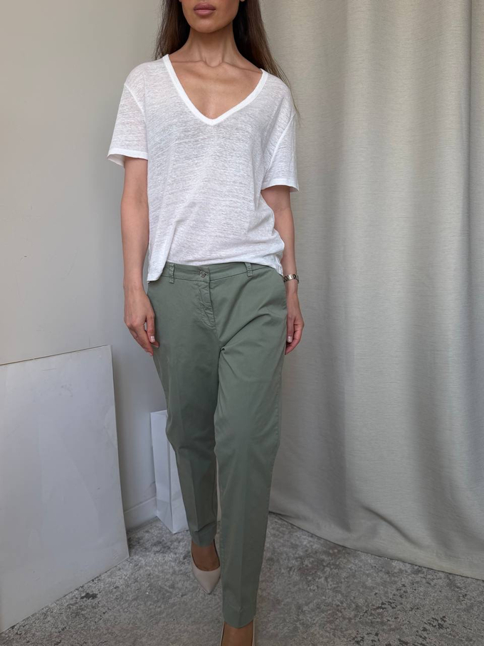 Льняная футболка Massimo Dutti, М