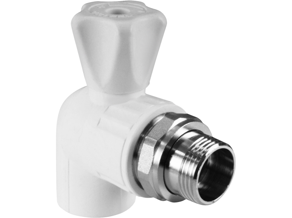 Кран шаровой для радиатора угловой 25 х 3/4quot; (40/10) VALFEX