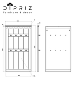 Вешалка настенная, 63х108, Индра, для одежды, в прихожую, МДФ, серый, Dipriz
