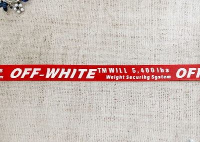 Лента репсовая с принтом, ш. 1,9 см, красный