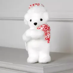 Светодиодная фигура Мишка в шапке 9×23×7 см., батарейки CR2032х2, тёплые LED, Luazon Lighting (4843989)