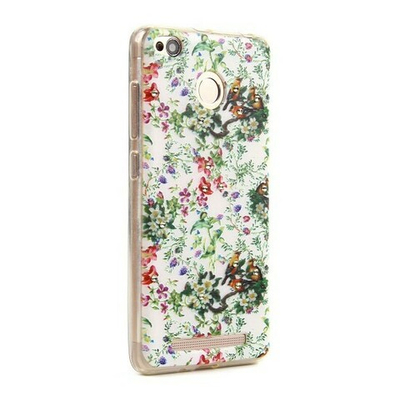 Силиконовый чехол с цветами для Xiaomi Redmi 3S, 009612