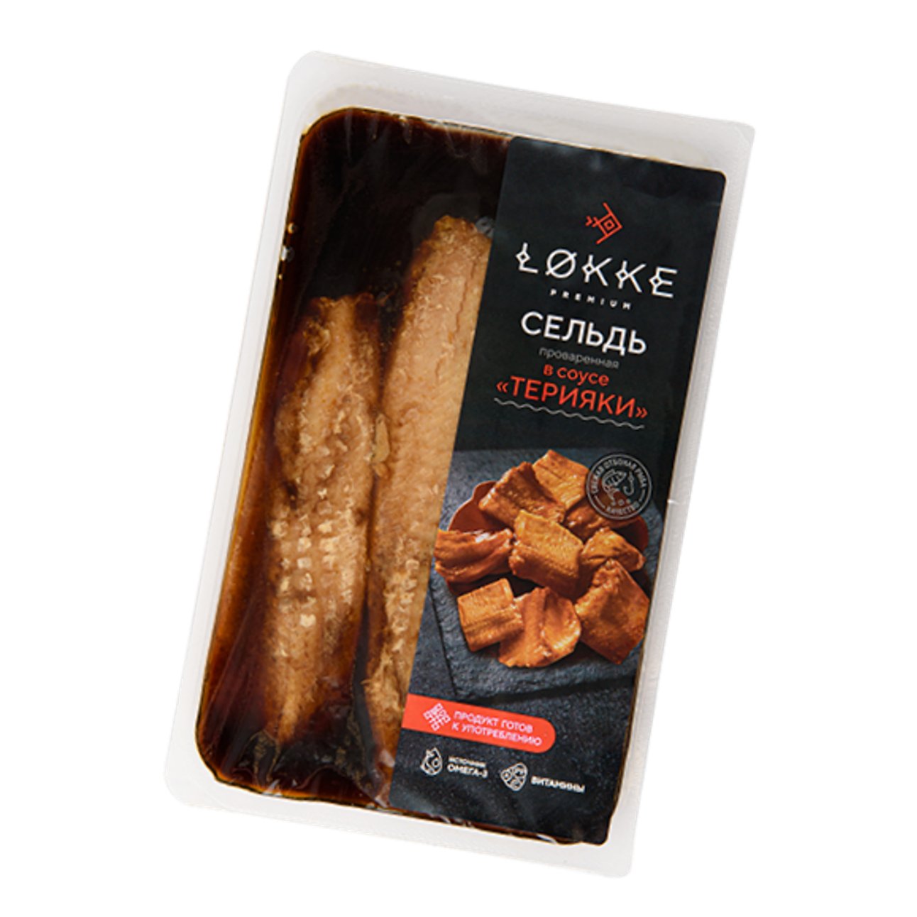 Сельдь атлантическая филе проваренная в соевом соусе "Терияки"