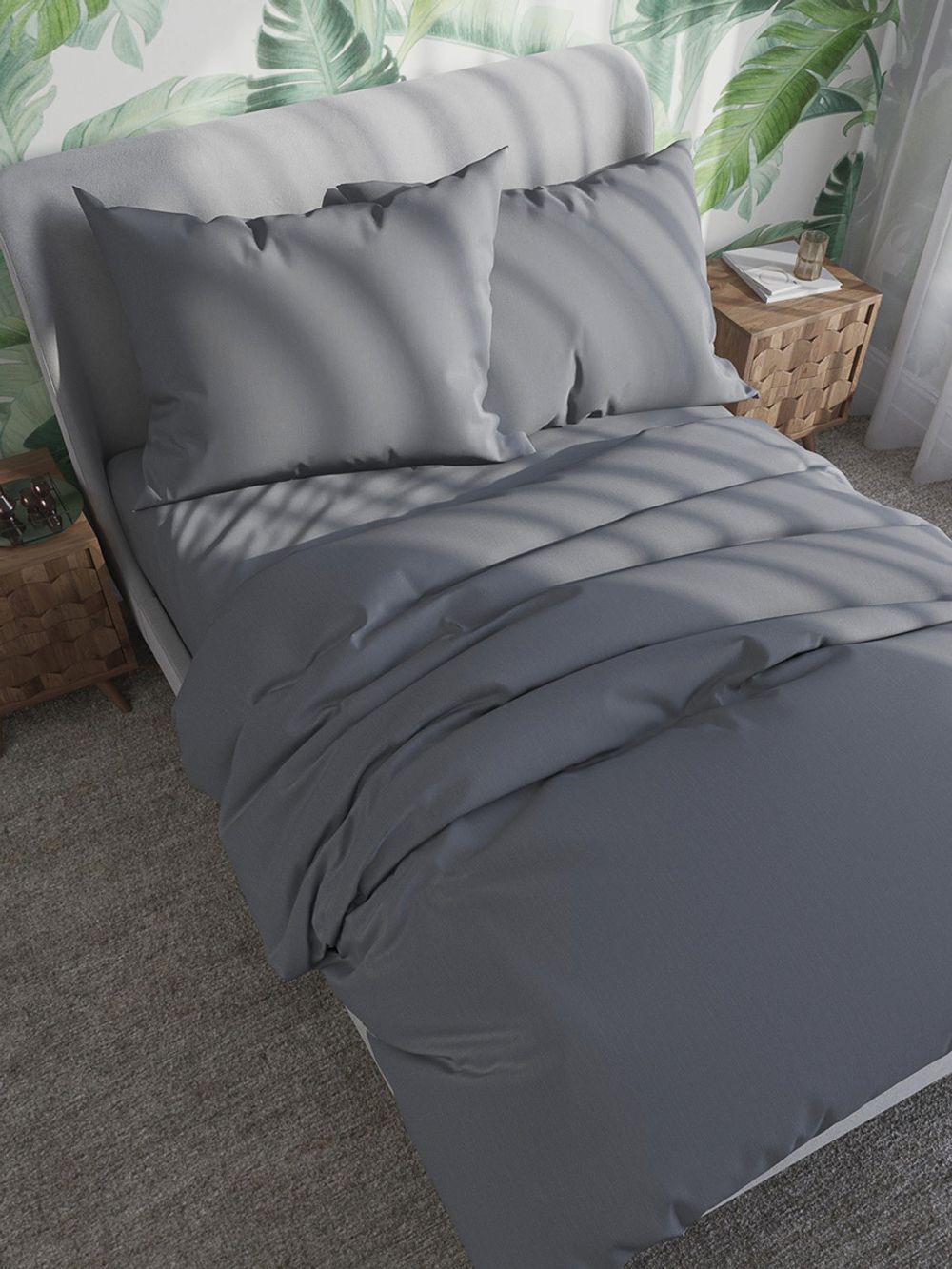 Комплект наволочек 2шт Сказка "Grigio" 50х70 см, поплин