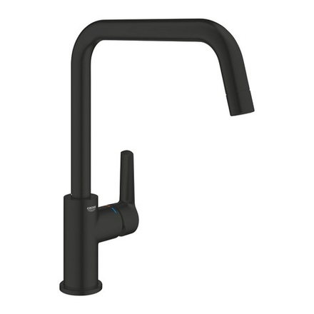 Сместель для мойки GROHE Start однорычажный, DN 15, черный матовый (304702430)