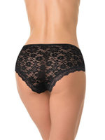 Трусики-слипы с ажурной задней частью (Размер: S) (Цвет: черный)