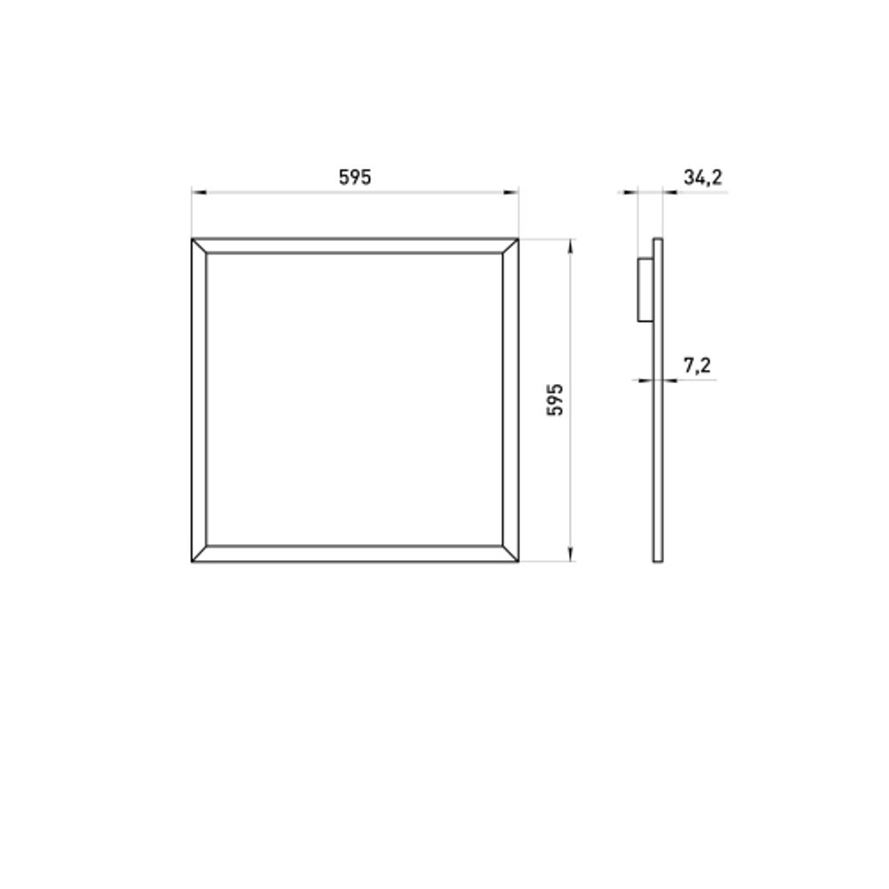Светодиодная панель ЭРА SPL-510-W-65K-040 40Вт 6500К 3420Лм IP40 595x595x8 белая без драйвера с ушками