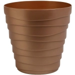 Кашпо для цветов пластиковое 0,9л d-13,2см «Бархан» Золотой песок